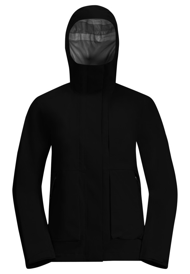 Jack Wolfskin Wandermood 3l Regenjassen Dames Zwart | 66605831