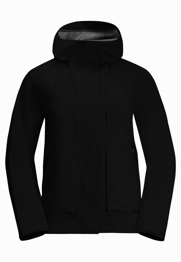 Jack Wolfskin Wandermood 3l Regenjassen Dames Zwart | 66605831