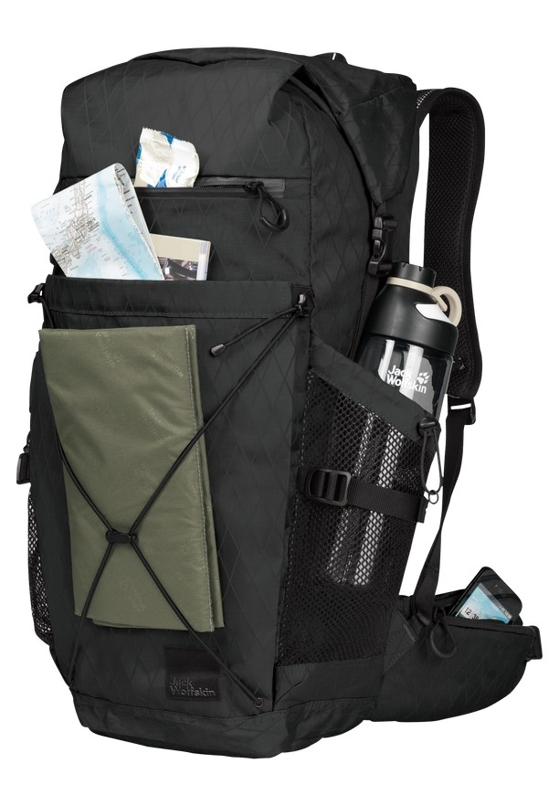 Jack Wolfskin Wandermood Rolltop 30 Wandelrugzak Heren Zwart | 45935051