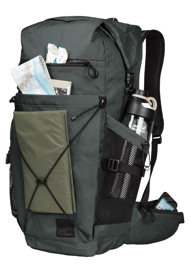 Jack Wolfskin Wandermood Rolltop 30 Wandelrugzak Heren Groen | 12555000
