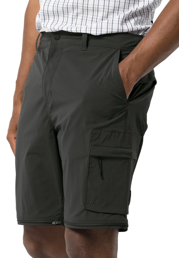Jack Wolfskin Wanderthirst Zip Broek Heren Zwart | 38992540