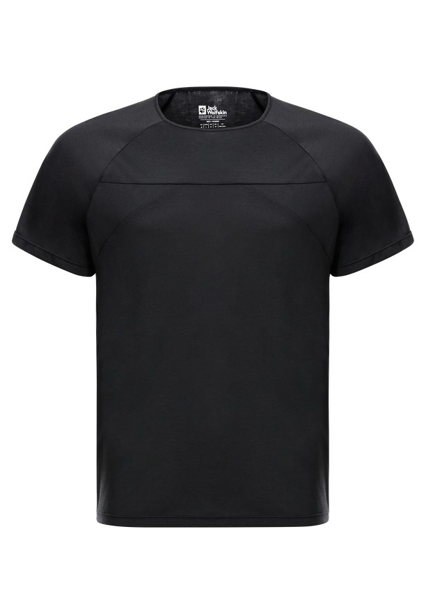 Jack Wolfskin Wanderword T-shirts Heren Zwart | 57876263