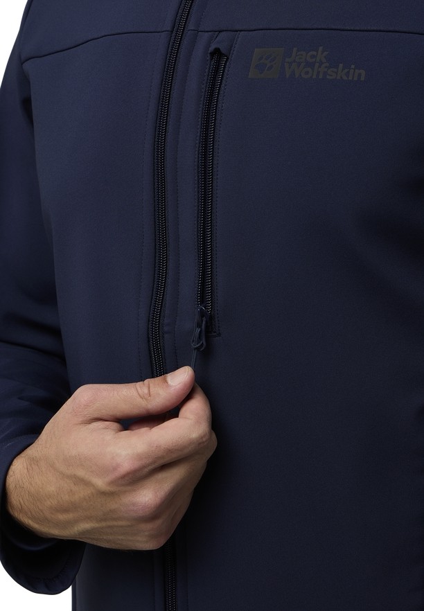Jack Wolfskin Whirlwind Softshell Jas Heren Donkerblauw | 97041900