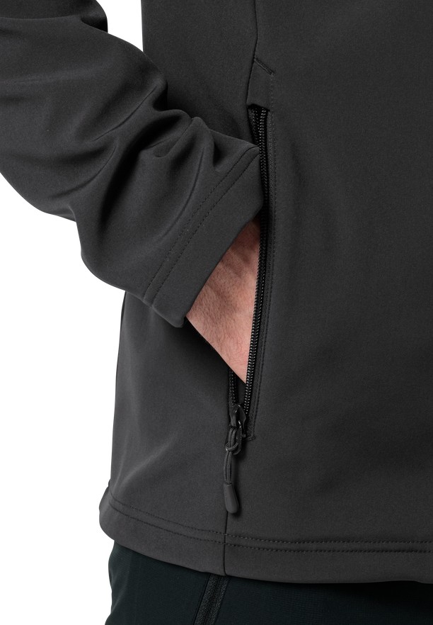 Jack Wolfskin Whirlwind Softshell Jas Heren Zwart | 46762671