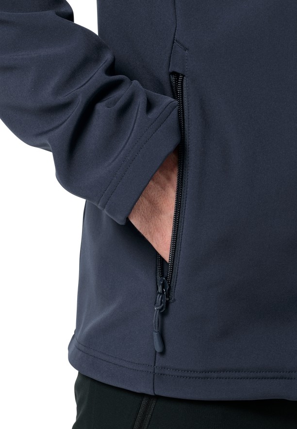 Jack Wolfskin Whirlwind Softshell Jas Heren Donkerblauw | 71729645