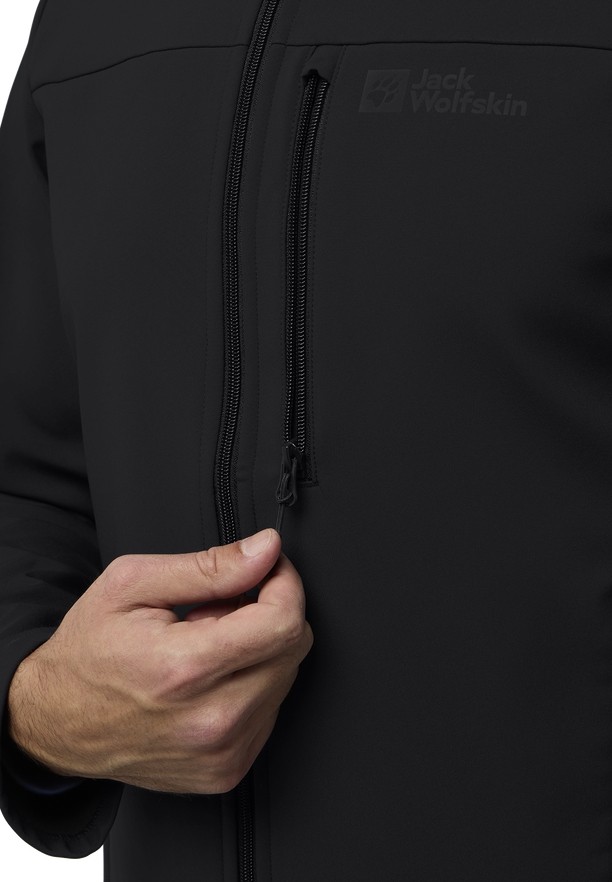Jack Wolfskin Whirlwind Softshell Jas Heren Zwart | 13900367