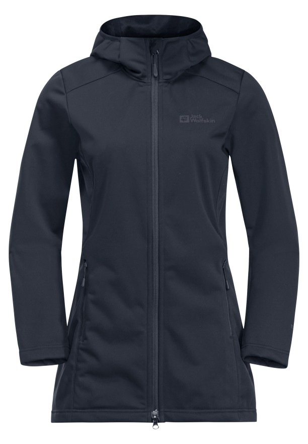 Jack Wolfskin Windhain Softshell Jas Dames Donkerblauw | 79132064