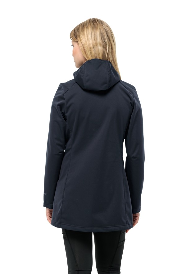 Jack Wolfskin Windhain Softshell Jas Dames Donkerblauw | 79132064
