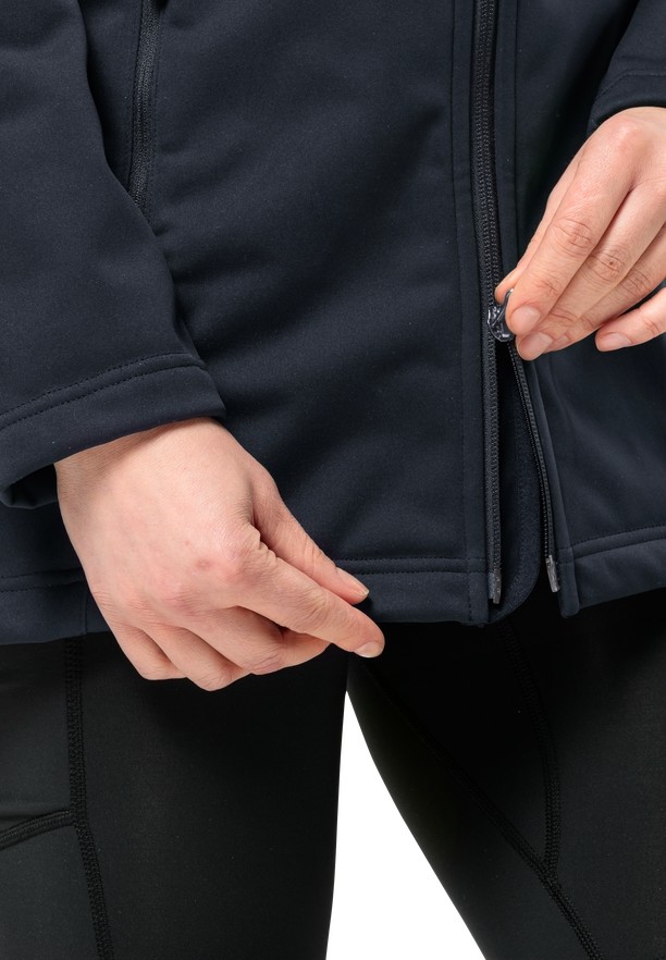 Jack Wolfskin Windhain Softshell Jas Dames Donkerblauw | 79132064