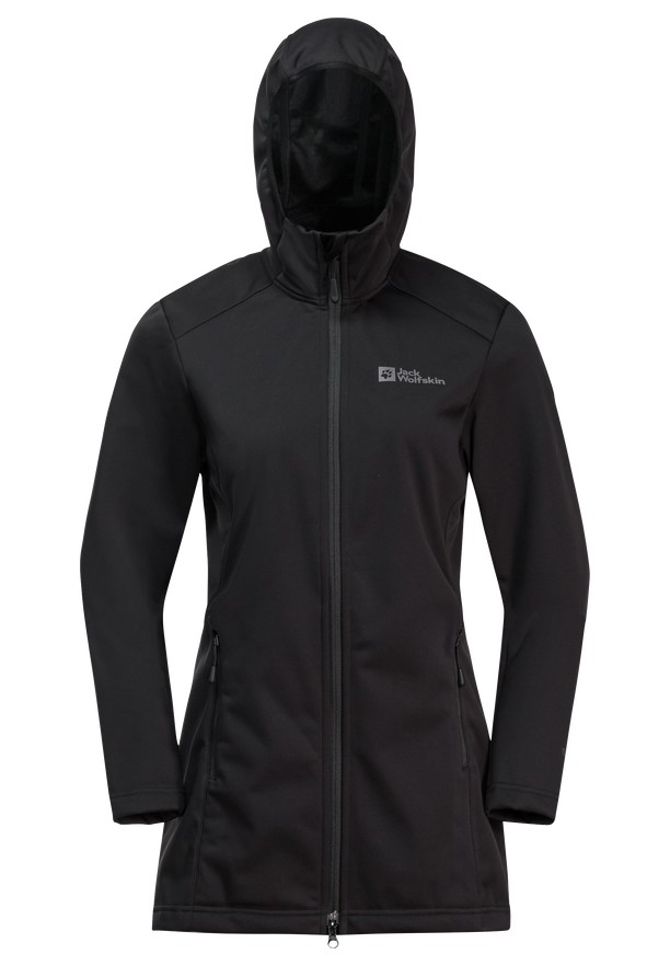 Jack Wolfskin Windhain Softshell Jas Dames Zwart | 88507460