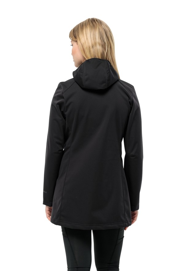 Jack Wolfskin Windhain Softshell Jas Dames Zwart | 88507460