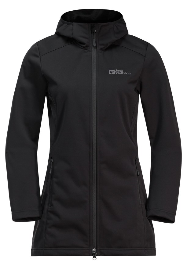 Jack Wolfskin Windhain Softshell Jas Dames Zwart | 88507460