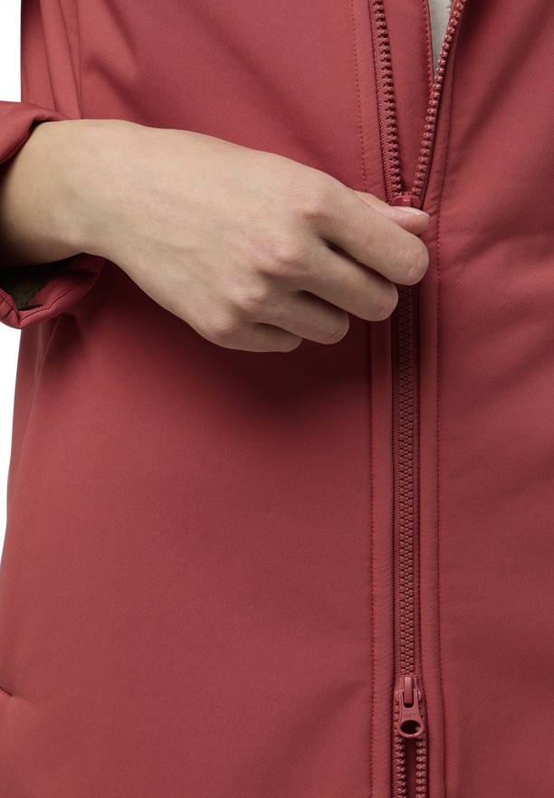 Jack Wolfskin Windland Softshell Jas Dames Rood | 97590748