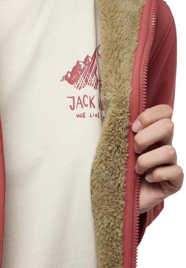 Jack Wolfskin Windland Softshell Jas Dames Rood | 97590748