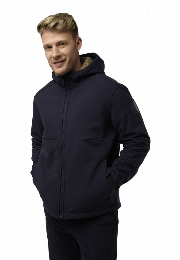 Jack Wolfskin Windland Softshell Jas Heren Donkerblauw | 64175053