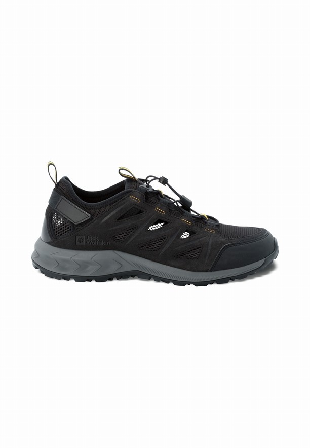 Jack Wolfskin Woodland 2 Hybrid Low Wandelschoenen Heren Zwart | 74105123