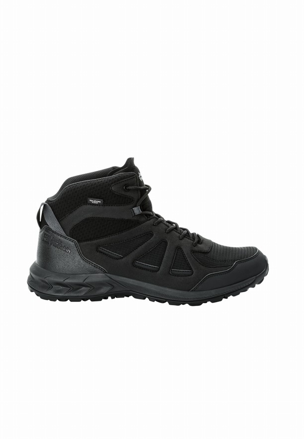 Jack Wolfskin Woodland 2 Texapore Mid Wandelschoenen Heren Zwart | 94077052