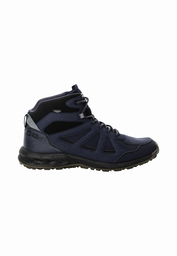 Jack Wolfskin Woodland 2 Texapore Mid Wandelschoenen Heren Donkerblauw | 91724340